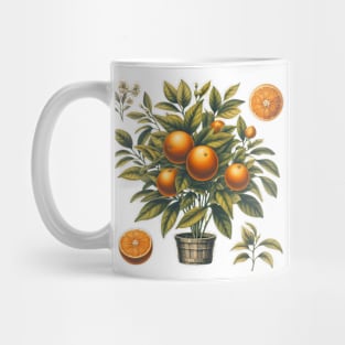 Orange Vintage Botanical Mug